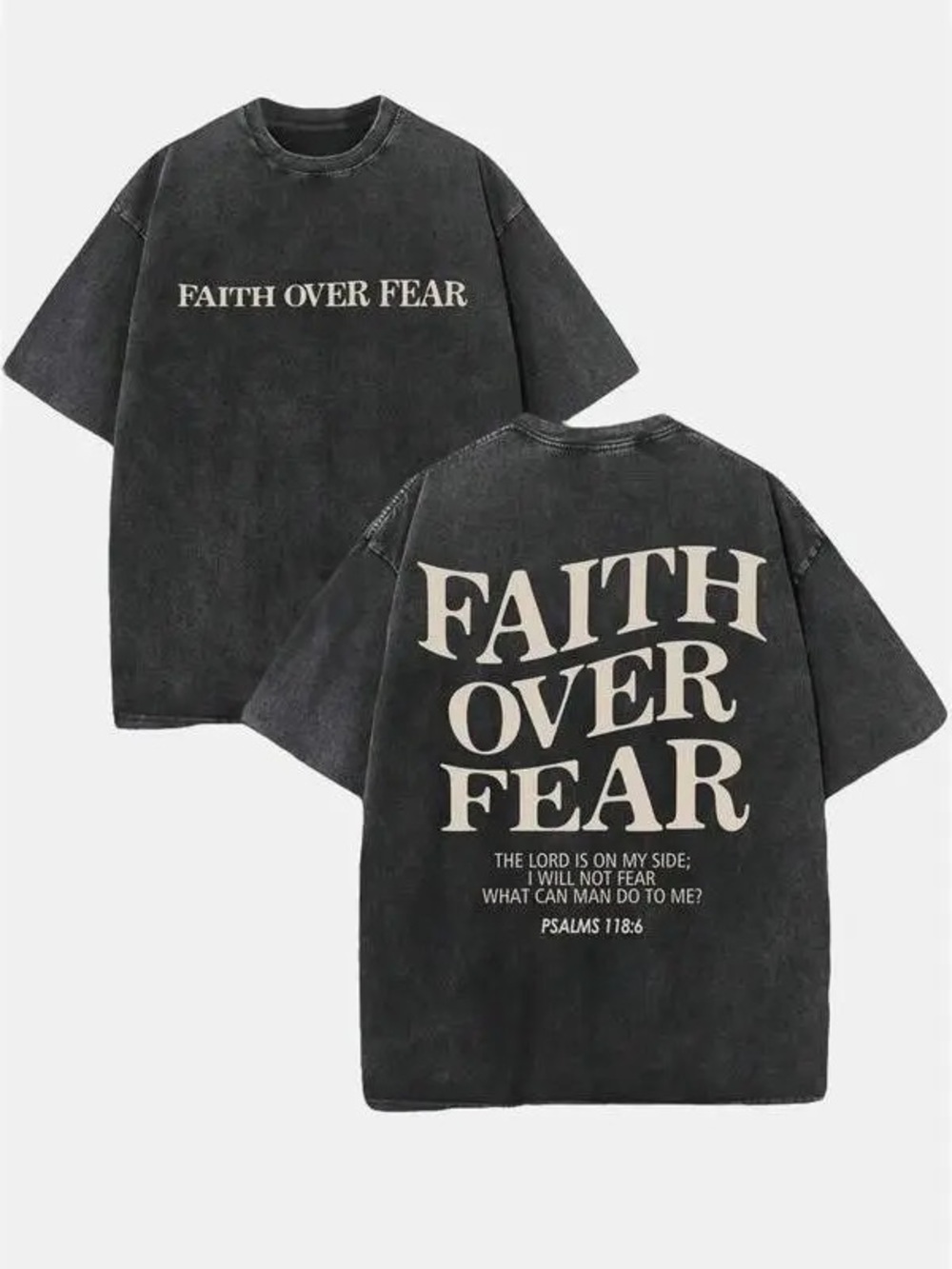 Faith Over Fear Graphic Tee - Black